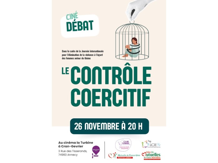 La Turbine: Ciné débat sur le thème du contrôle coercitif le 26/11/2025